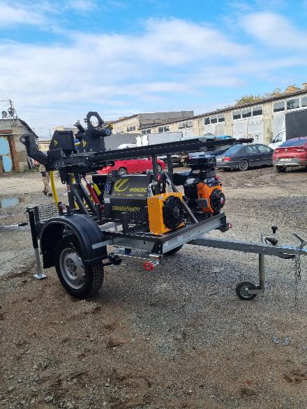 Малогабаритная буровая установка на прицепе